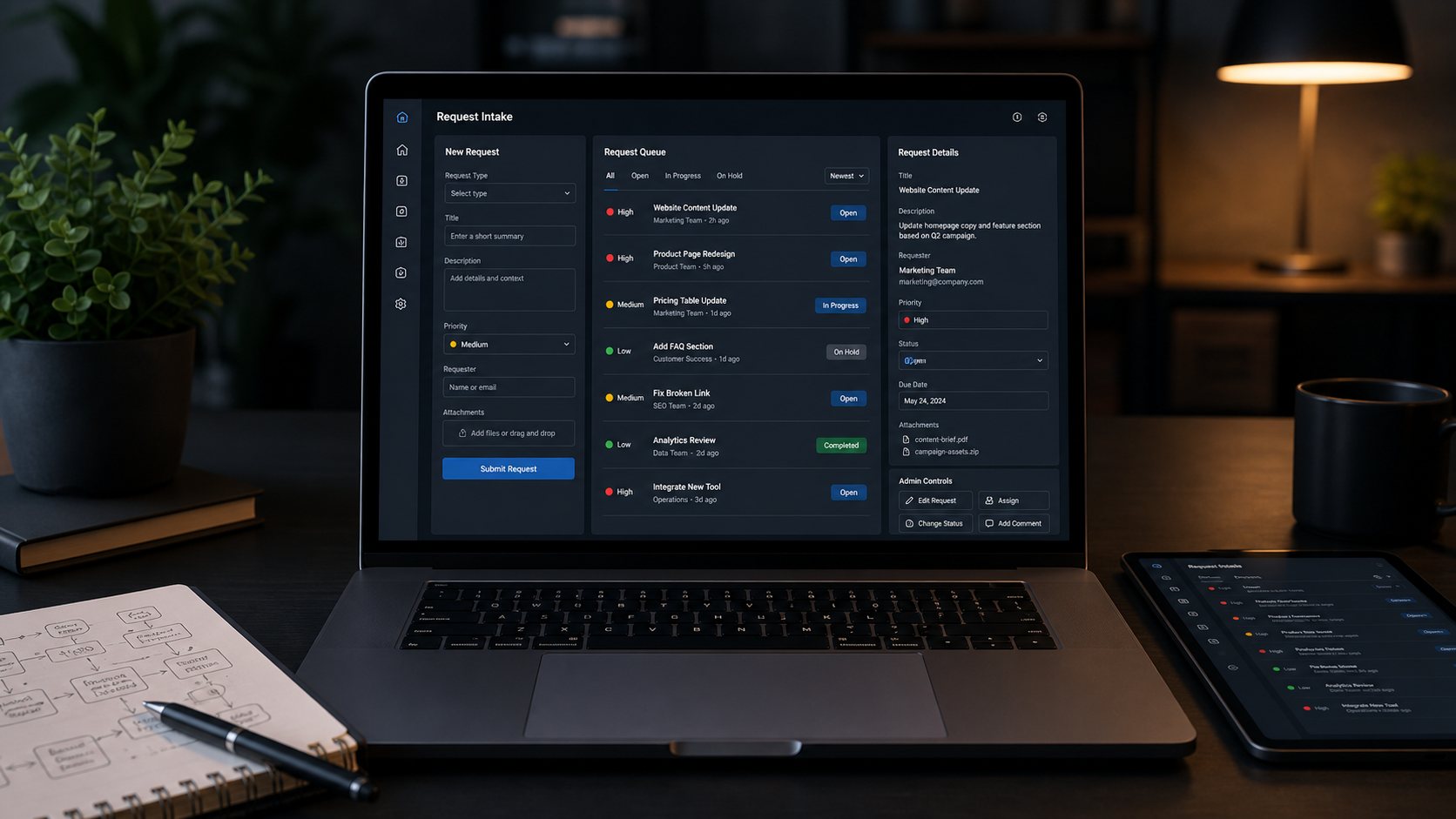 Professional request intake and workflow software